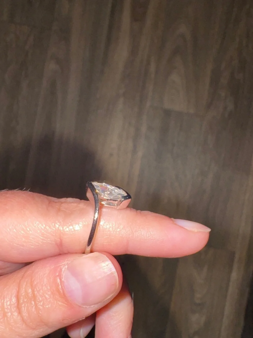 Marquise 1-1/2ct diamond engagement style ring s925